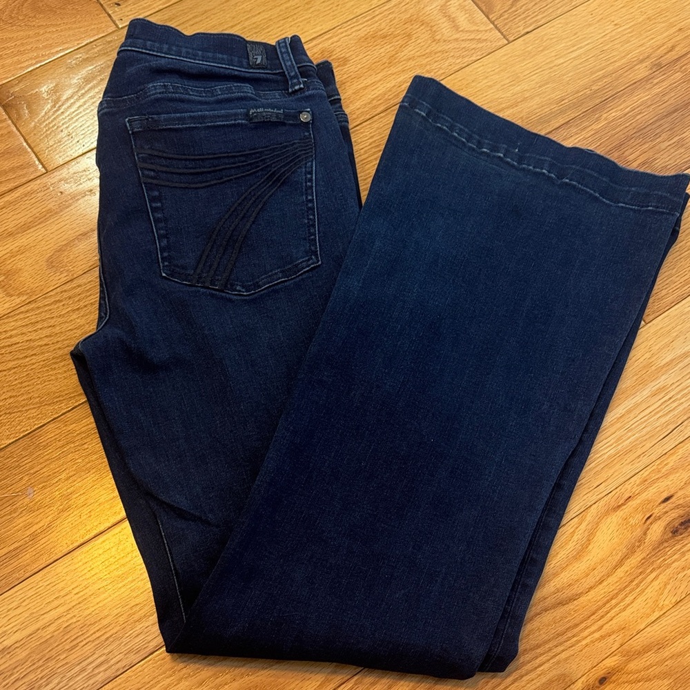 7 For All Mankind Tried and True Dark Wash Like New Trousers